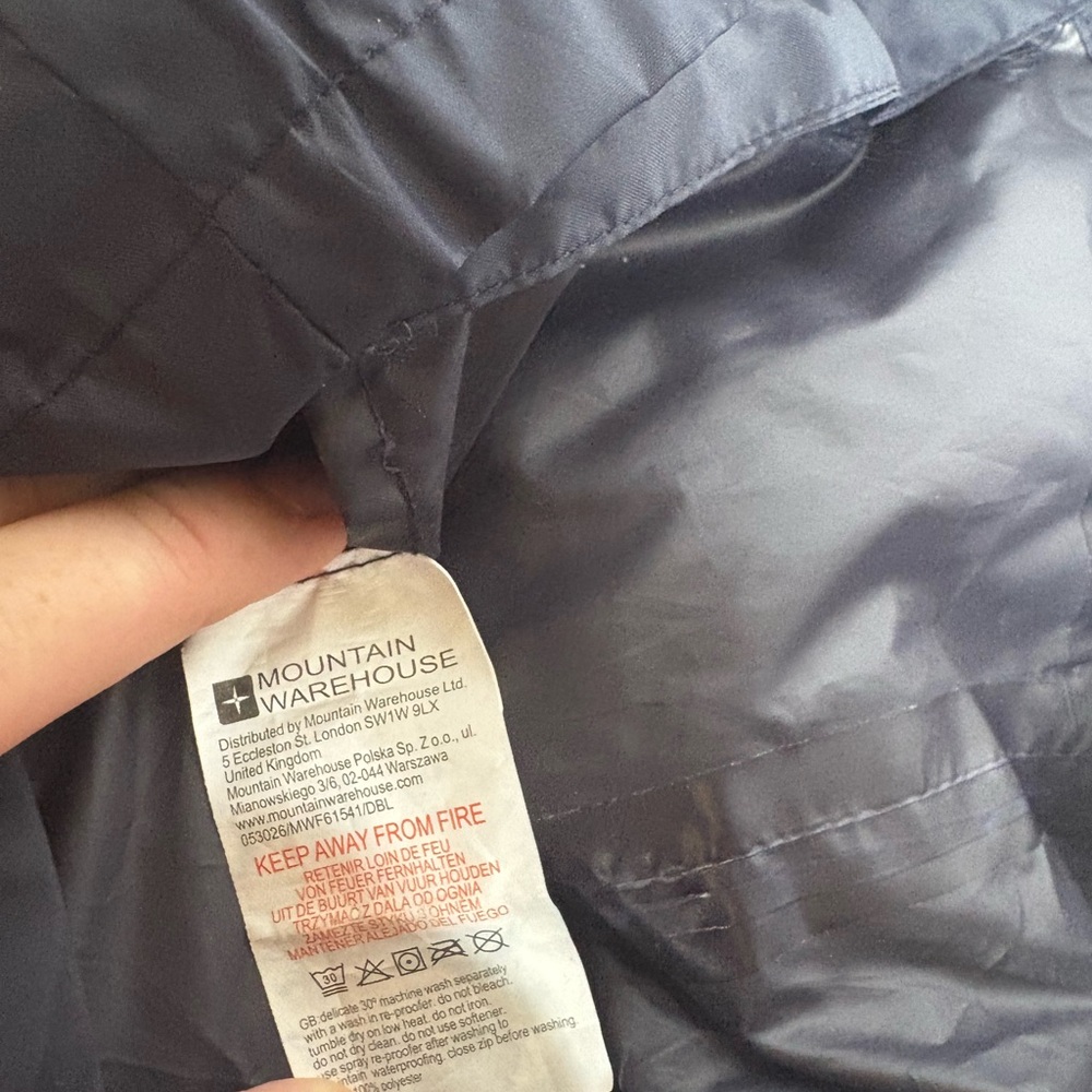 Mountain Warehouse IsoDry Kids Rain Jacket 3–4 Years Navy Blue Waterproof - Picture 6 of 6